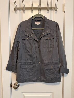 Merona Charcoal Utility Jacket with Front Pockets